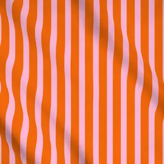 Meterware Bold Tangerine Candy Stripes