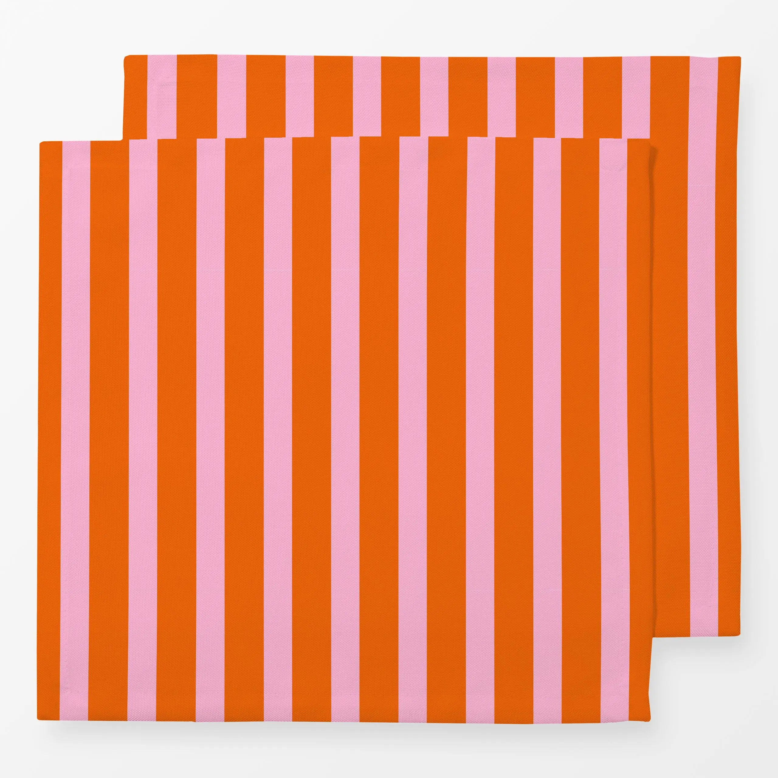 Servietten Bold Tangerine Candy Stripes - Frühling, Sommer, Symbole & Muster - von „Karen Menzenbach"; Streifen, Orange, Som...