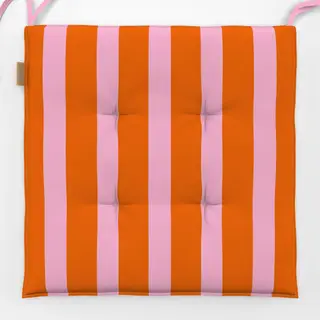 Sitzkissen Bold Tangerine Candy Stripes