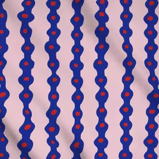 Meterware Punktstreifen rosa