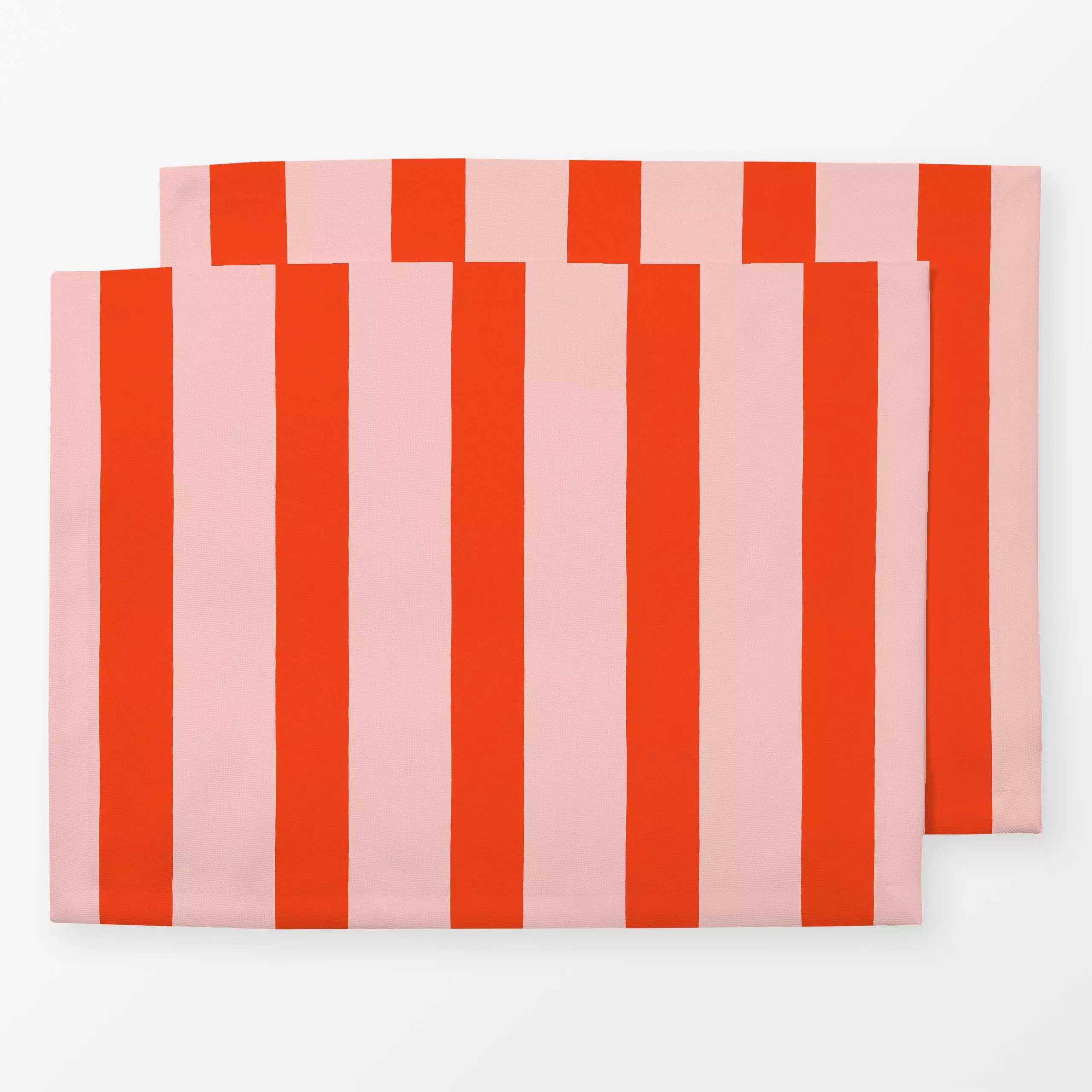 Tischset Streifen Rosa & Rot - Sommer, Symbole & Muster, Retro & Vintage - von „Maren Gross "; Streifen, outdoorkissen, Stre...