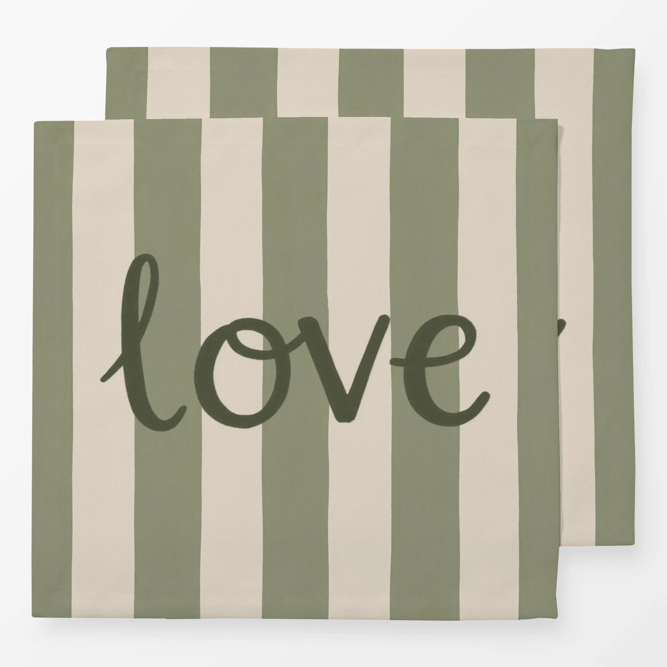 Servietten Streifen Love - Frühling, Sprüche & Schriftzüge, Symbole & Muster - von „Studio Kesse"