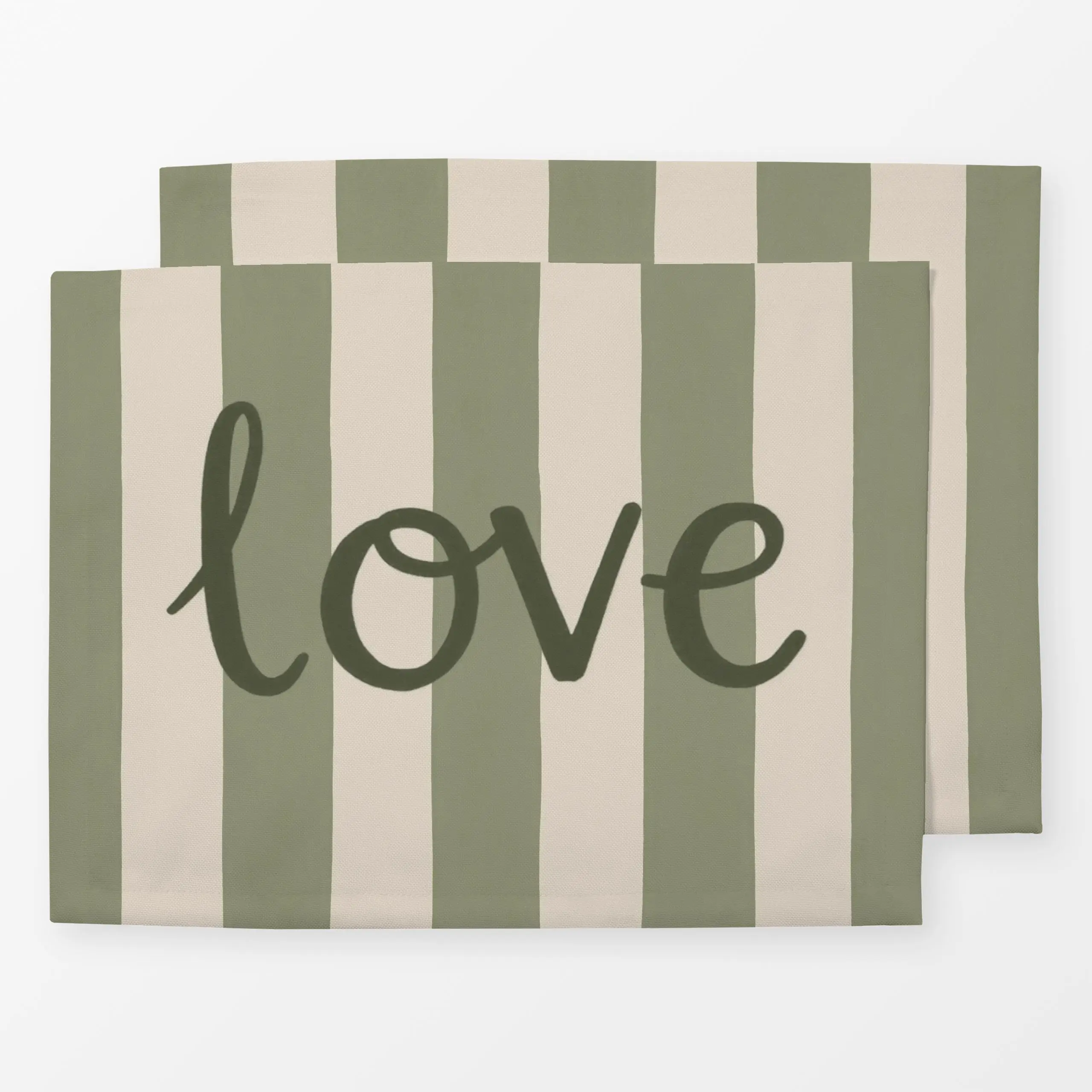 Tischset Streifen Love - Frühling, Sprüche & Schriftzüge, Symbole & Muster - von „Studio Kesse"