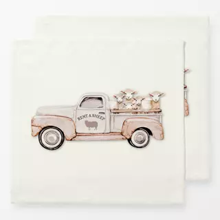 Servietten Vintage Truck mit Schafen