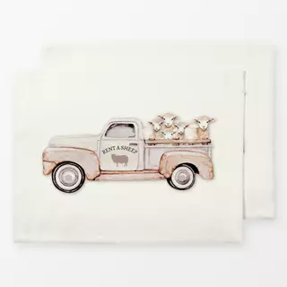 Tischset Vintage Truck mit Schafen