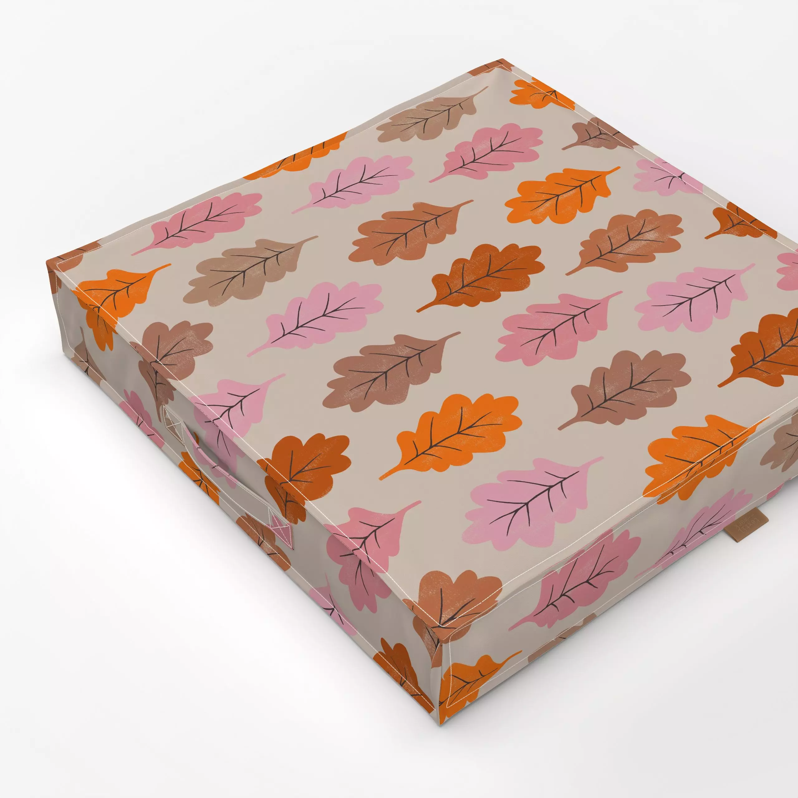 Bodenkissen Herbstblätter rosa orange - Blumen & Florales, Herbst, Symbole & Muster - von „Studio Kesse"