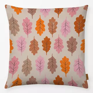 Kissen Herbstblätter rosa orange