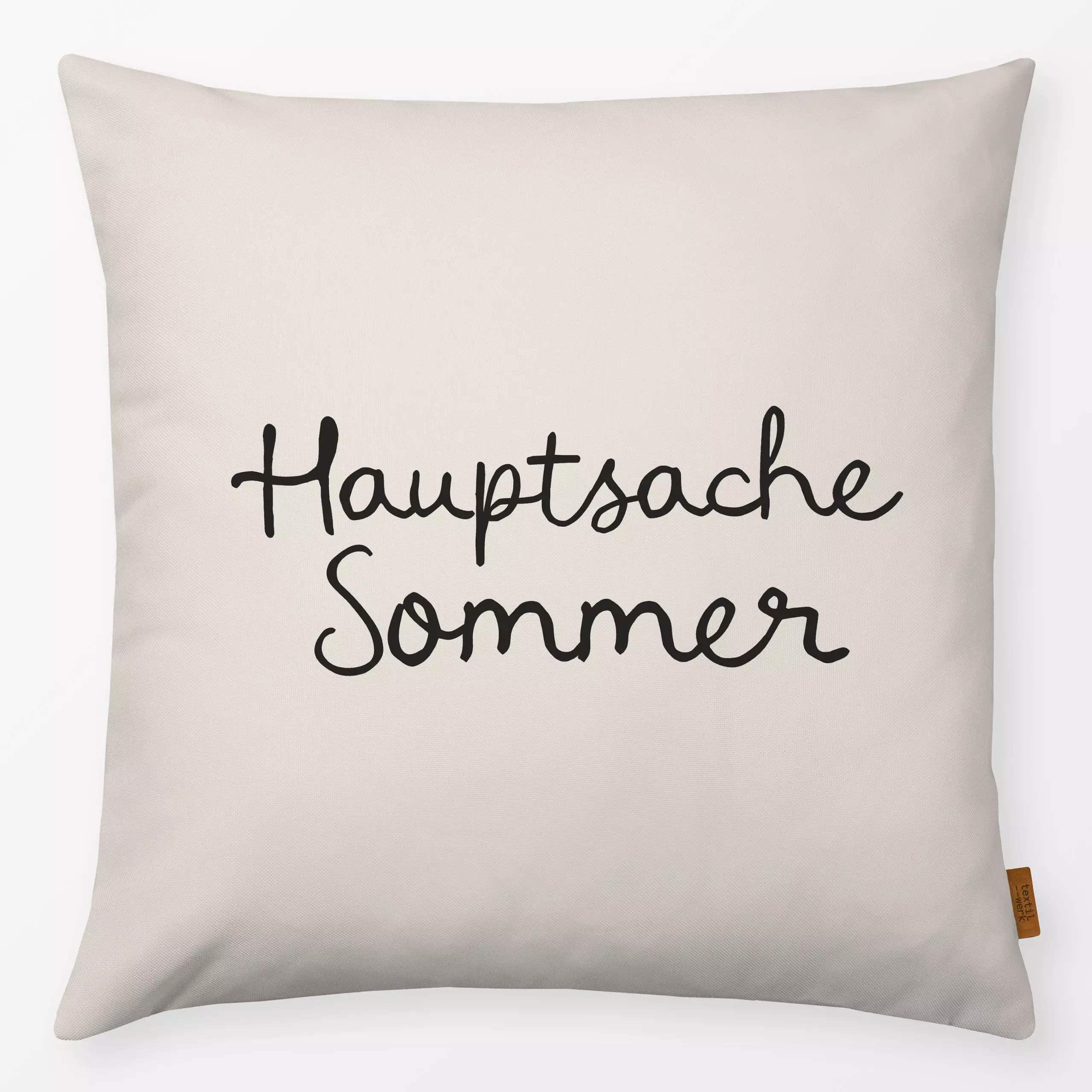Kissen Hauptsache Sommer - Frühling, Sommer, Sprüche & Schriftzüge - von „Studio Kesse"; Sonne, Sommer, typografie, Spruchki...