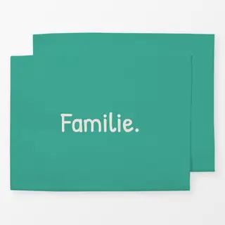 Tischset Familie grün
