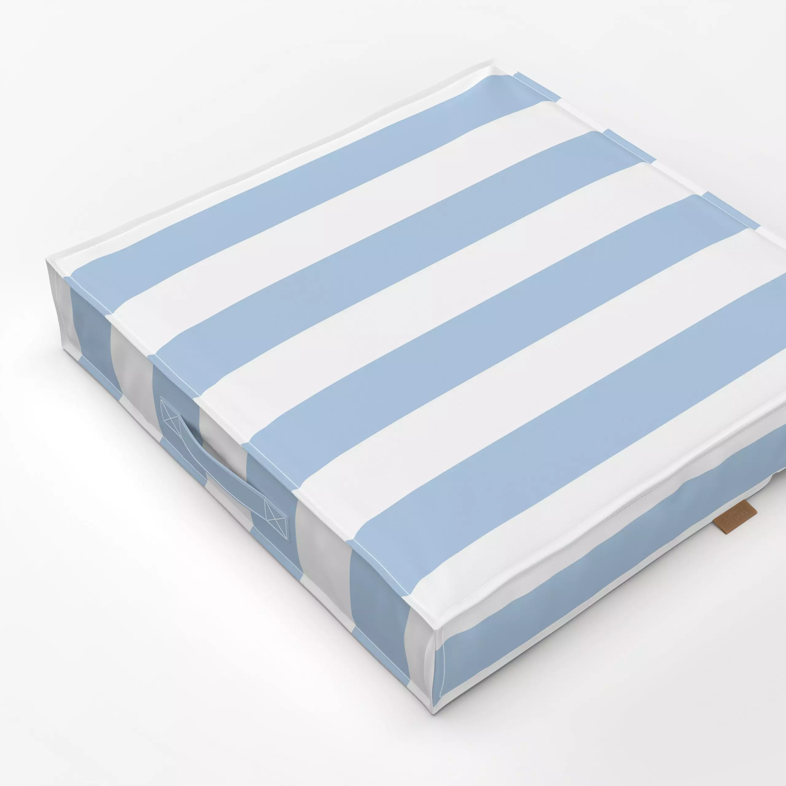 Bodenkissen Sommer Cabana Steifen hellblau - Sommer, Symbole & Muster - von „Katrin Graff"; Kinderzimmer, frisch, Junge, hel...