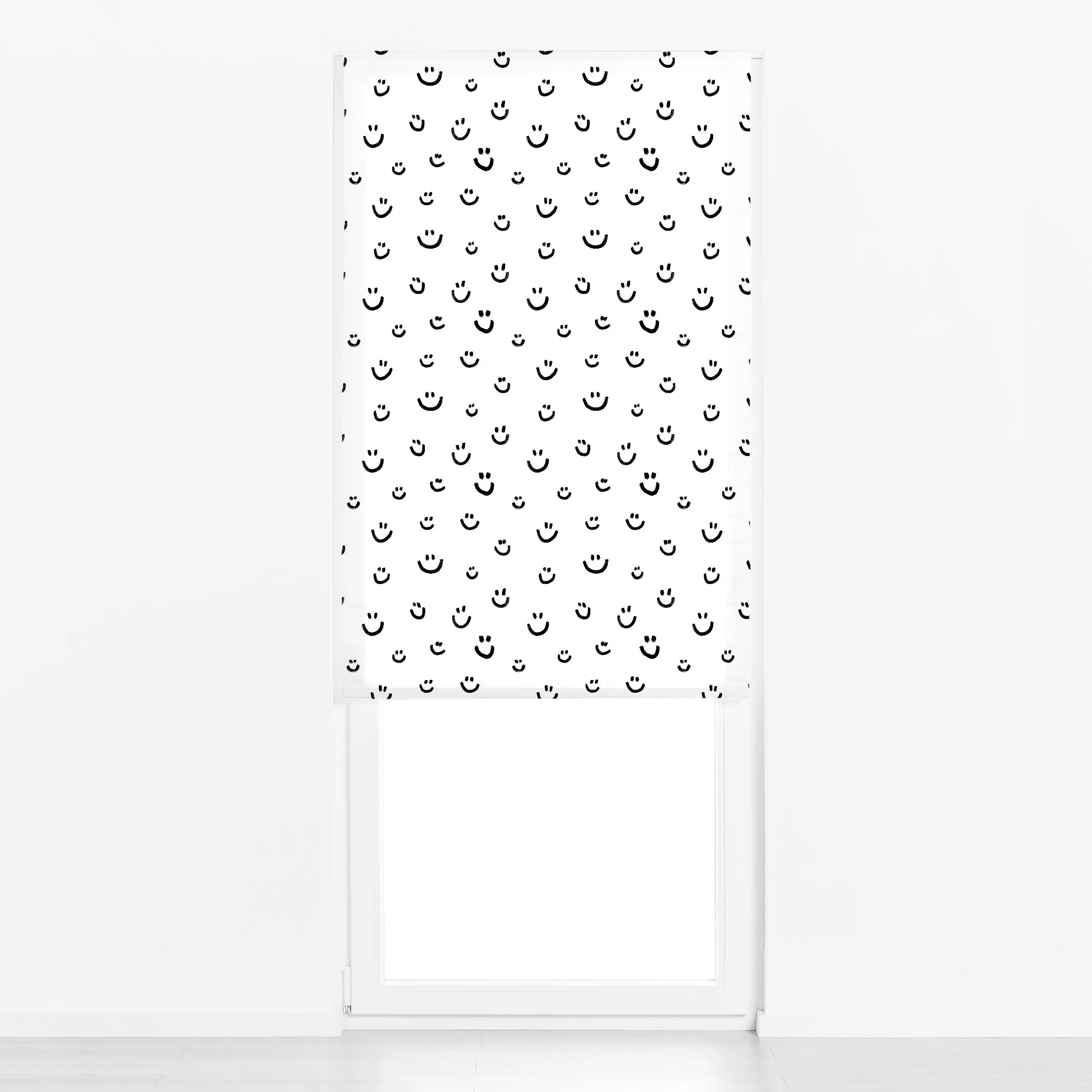 Raffrollo Happy Smile 1 - von „Primus Pattern"; Pinsel, Geburtstag, Augen, Happy, Gesicht, positiv, Smiley, lachen