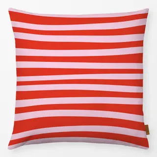Kissen Stripes Rot Rosa