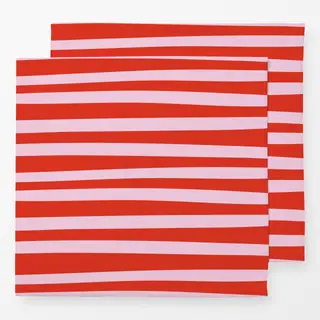 Servietten Stripes Rot Rosa