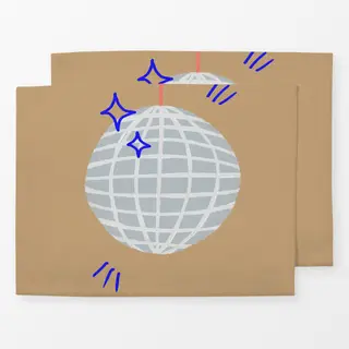 Tischset Discokugel