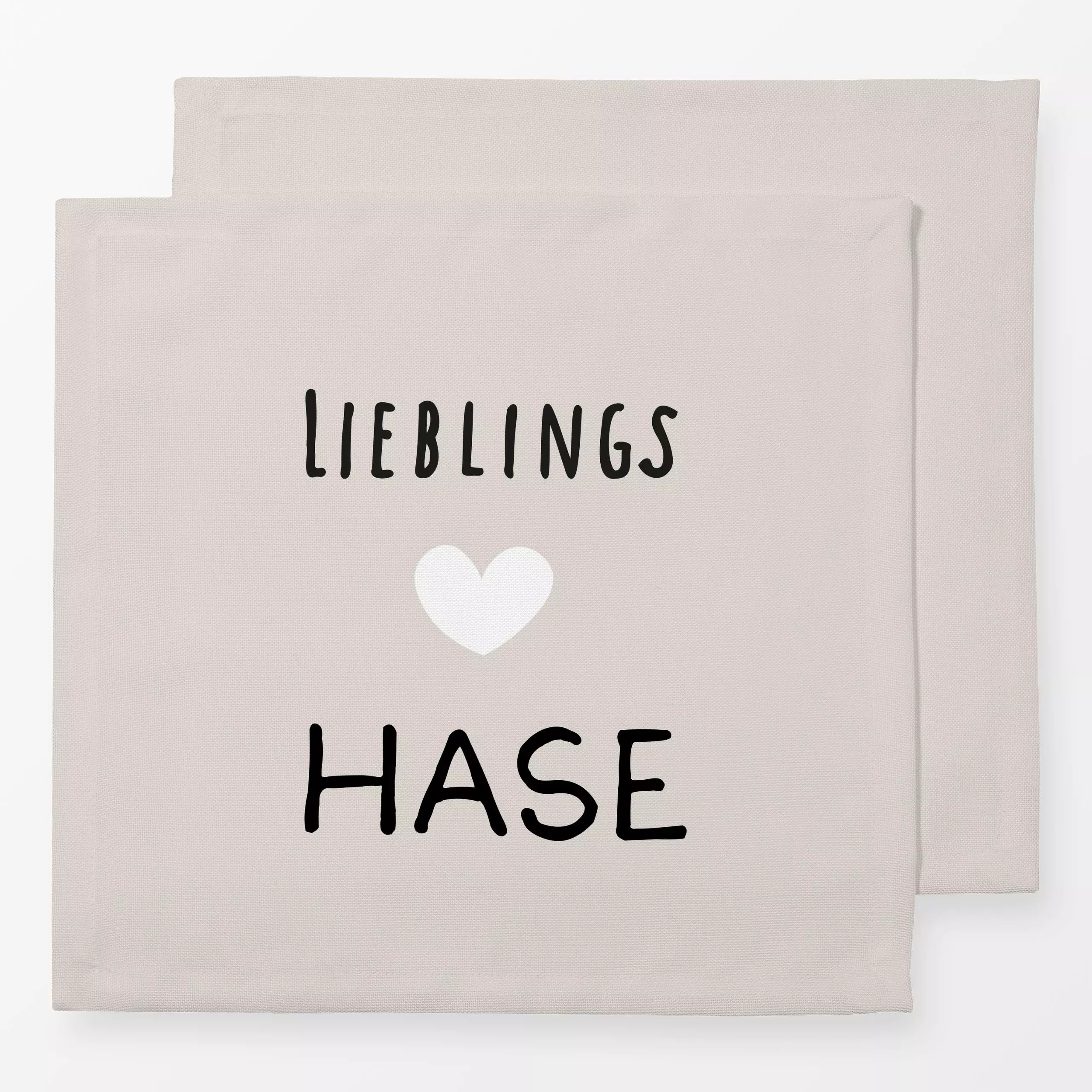 Servietten Lieblings Hase Beige - Frühling, Liebe, Romantik & Pride, Sprüche & Schriftzüge - von „Alisa Knöß"; Hase, Osterha...