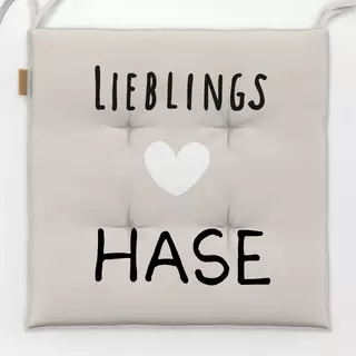 Sitzkissen Lieblings Hase Beige