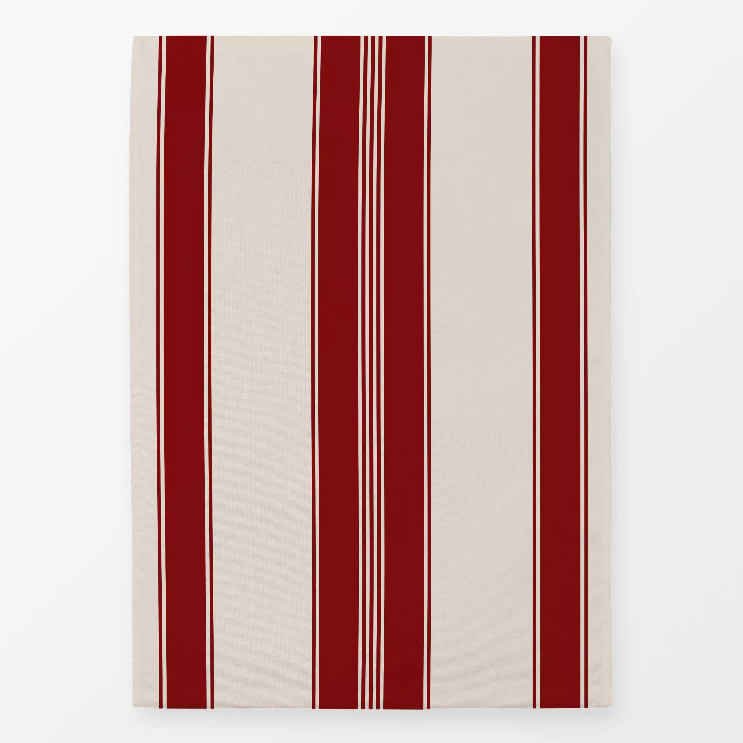 Geschirrtücher Weihnachtsstreifen Beige Rot - Weihnachten, Symbole & Muster, Retro & Vintage - von „Uta Naumann"; boho, Stre...