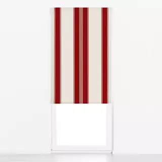 Raffrollo Weihnachtsstreifen Beige Rot