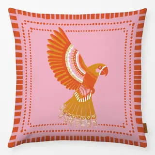 Kissen Papagei orange