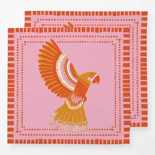 Servietten Papagei orange