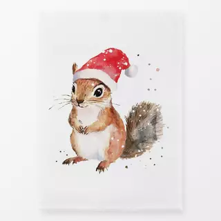 Geschirrtuch Weihnachtsmann Eichhörnchen