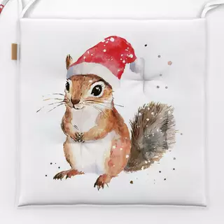 Sitzkissen Weihnachtsmann Eichhörnchen