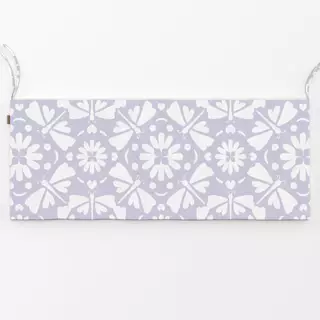 Bankauflage Blockprint Muster hellviolett