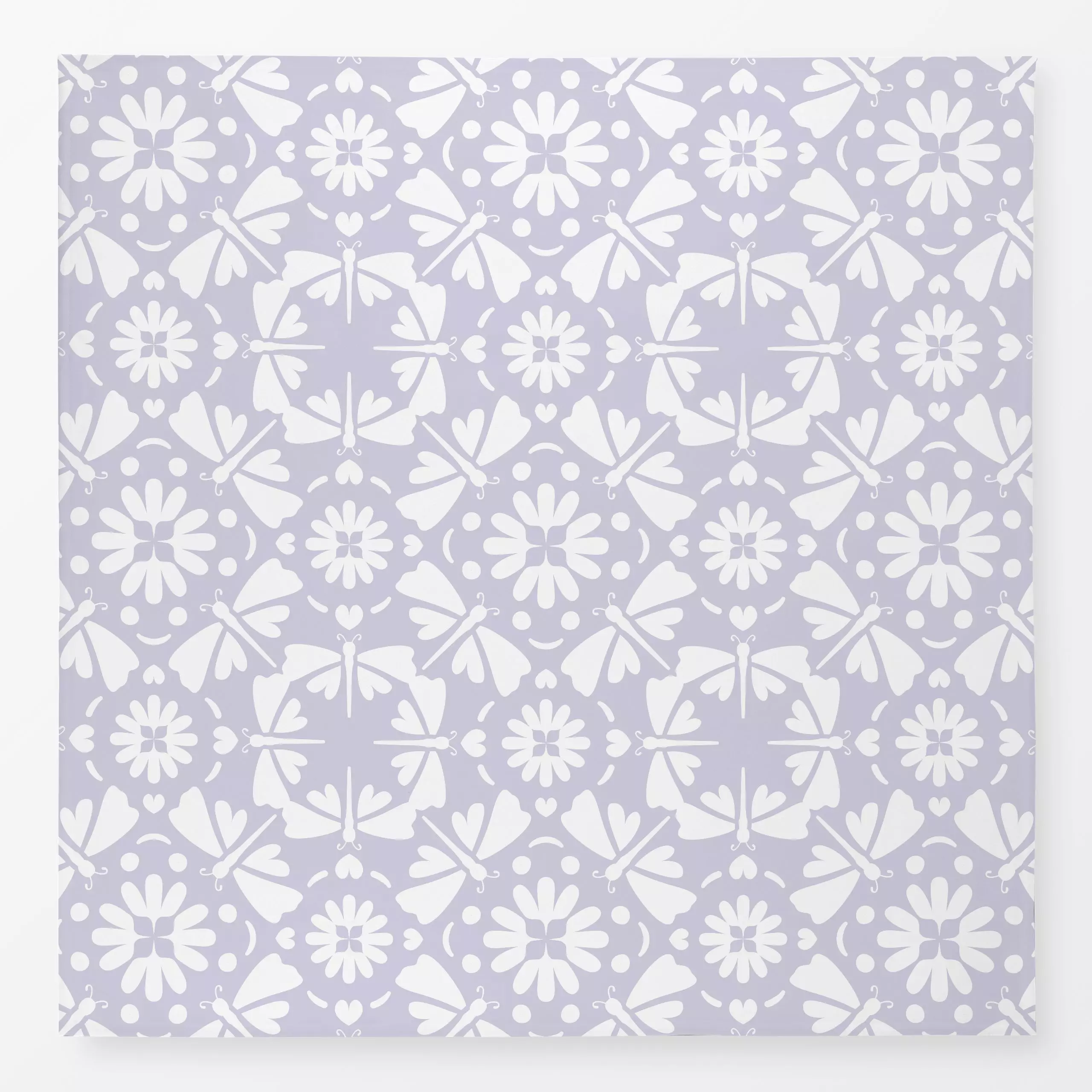 Tischdecke Blockprint Muster hellviolett - Blumen & Florales, Symbole & Muster - von „Heyduda"; Muster, skandinavisch, Schme...