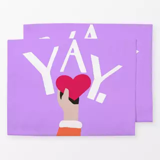 Tischset Frauen und YAY flieder