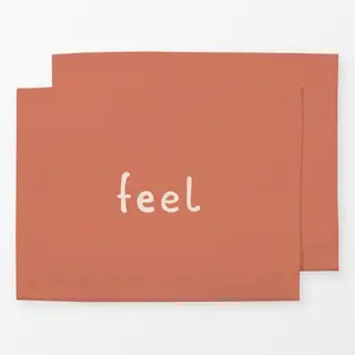 Tischset Love Feel hellbraun