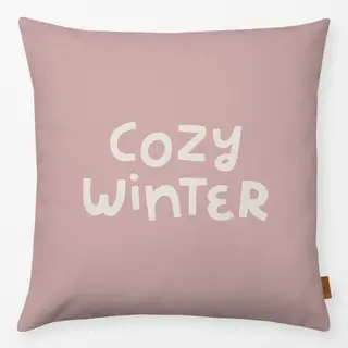 Kissen Cozy Winter rosa