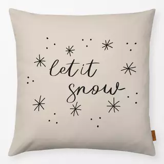 Kissen Let It Snow beige