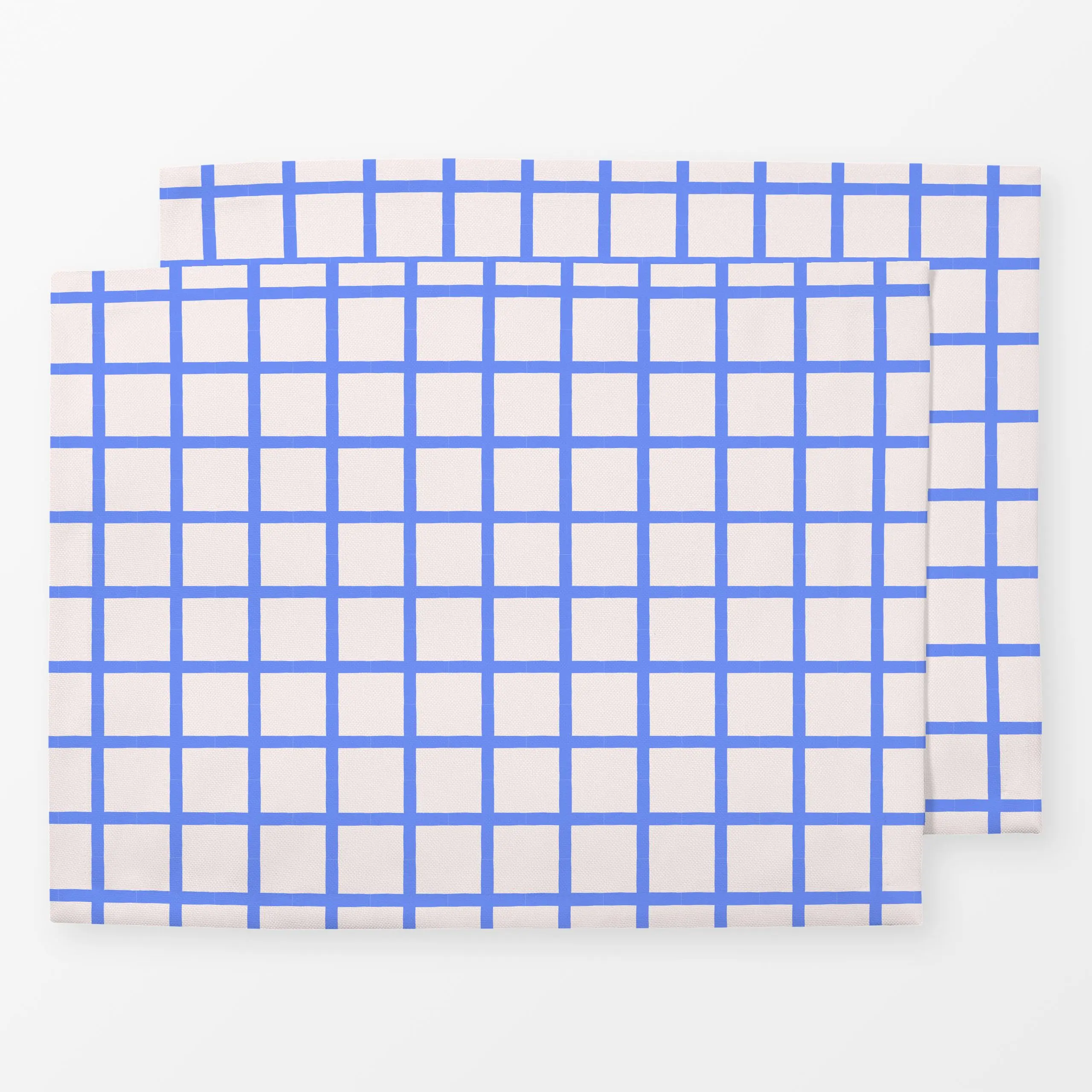 Tischset Karo Grid Blau & Weiß, gemustert, Ostern, von Maren Gross