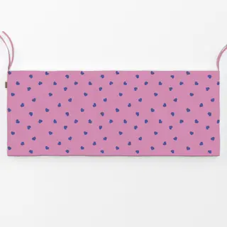 Bankauflage Herzen Muster rosa blau