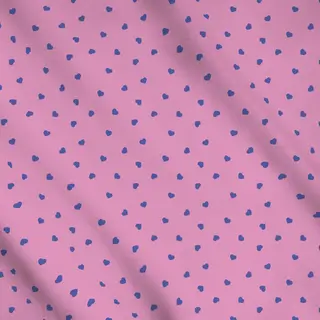 Meterware Herzen Muster rosa blau