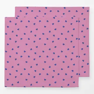Servietten Herzen Muster rosa blau
