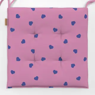 Sitzkissen Herzen Muster rosa blau