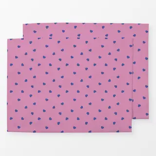 Tischset Herzen Muster rosa blau