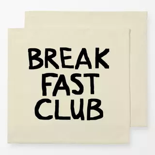 Servietten Breakfast Club Black Beige