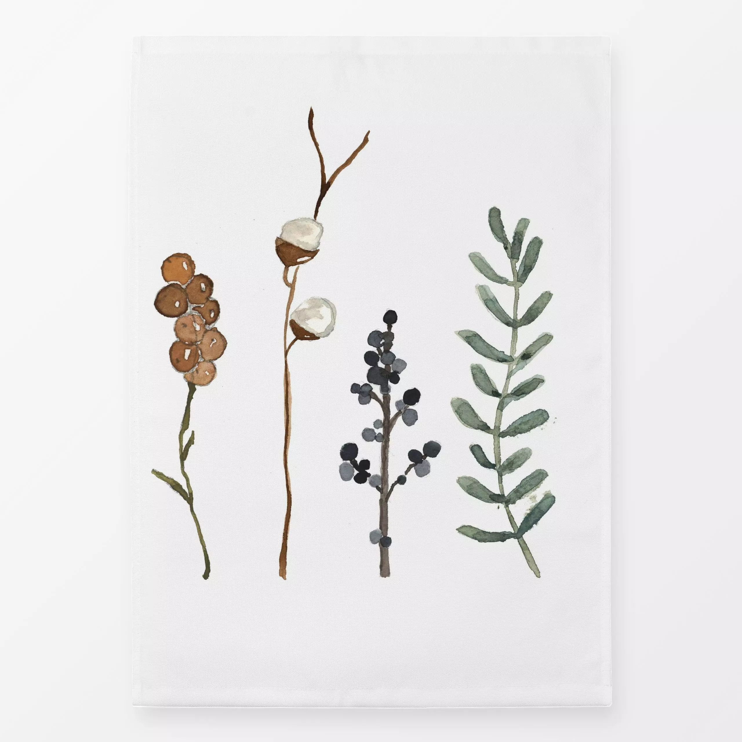 Geschirrtücher Cosy Autumn Trockenblumen - Herbst, Pflanzen & Botanik - von „Lena Yokota"; Illustration, Trockenblumen, Blum...