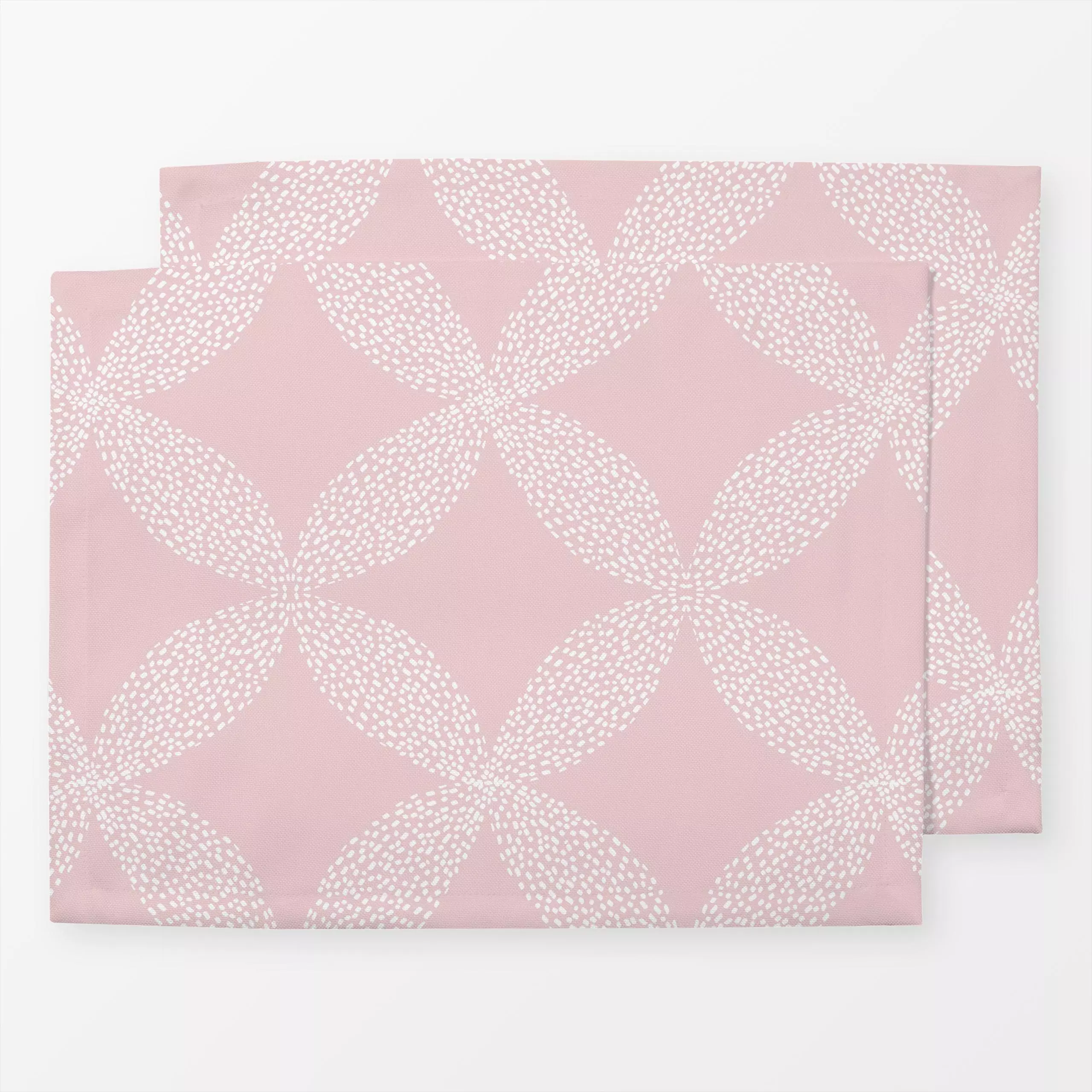Tischset Connected Pink, gemustert, Frühling, von Kathrin Woo