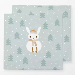 Servietten Hase Schneemann