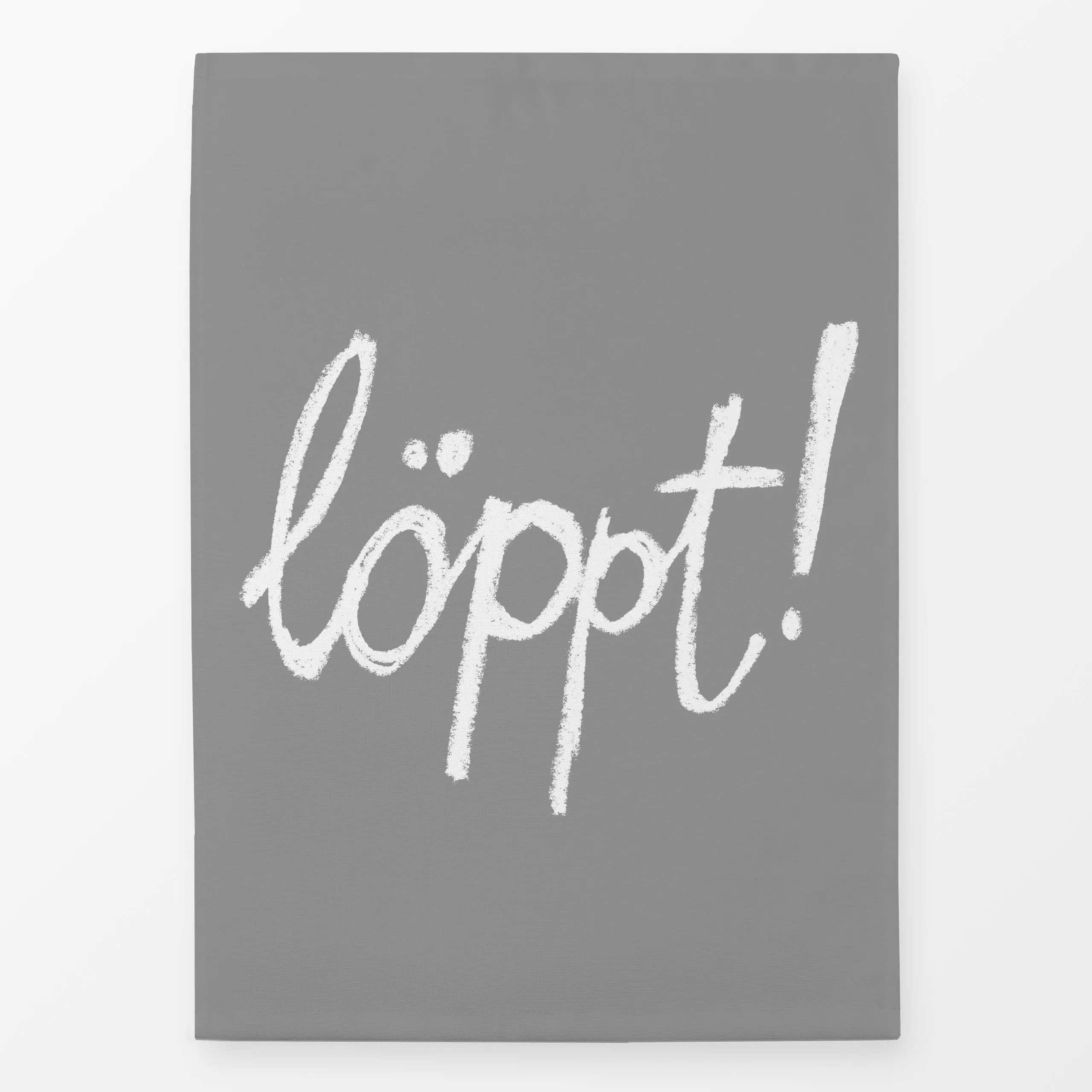 Geschirrtücher Löppt! - Sprüche & Schriftzüge - von „Janna Schipper"; grau, typografie, Handschrift, typo, Ostfriesland, Kre...