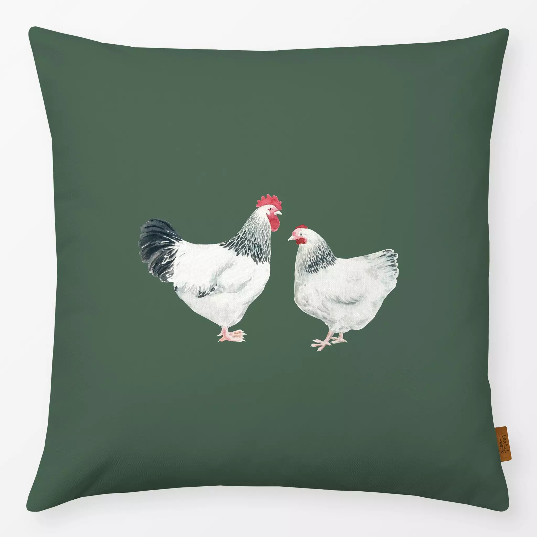 Kissen Kissen Hühner grün