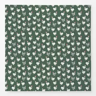 Tischdecke Hühner grün