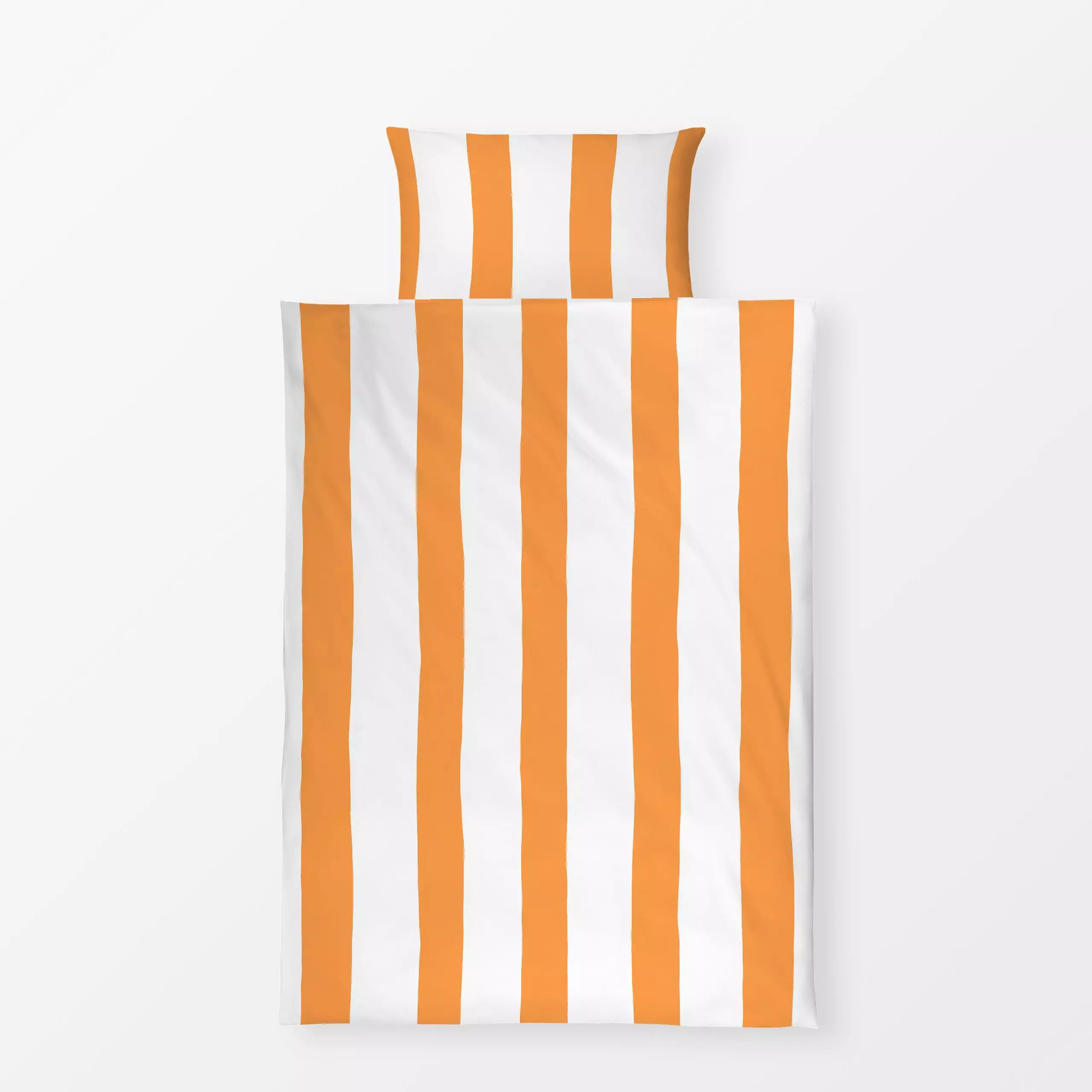 Bettwäsche Markise orange weiß - Städte & Länder, Sommer, Symbole & Muster - von „Julia Schumacher"; Streifen, Urlaub, verti...