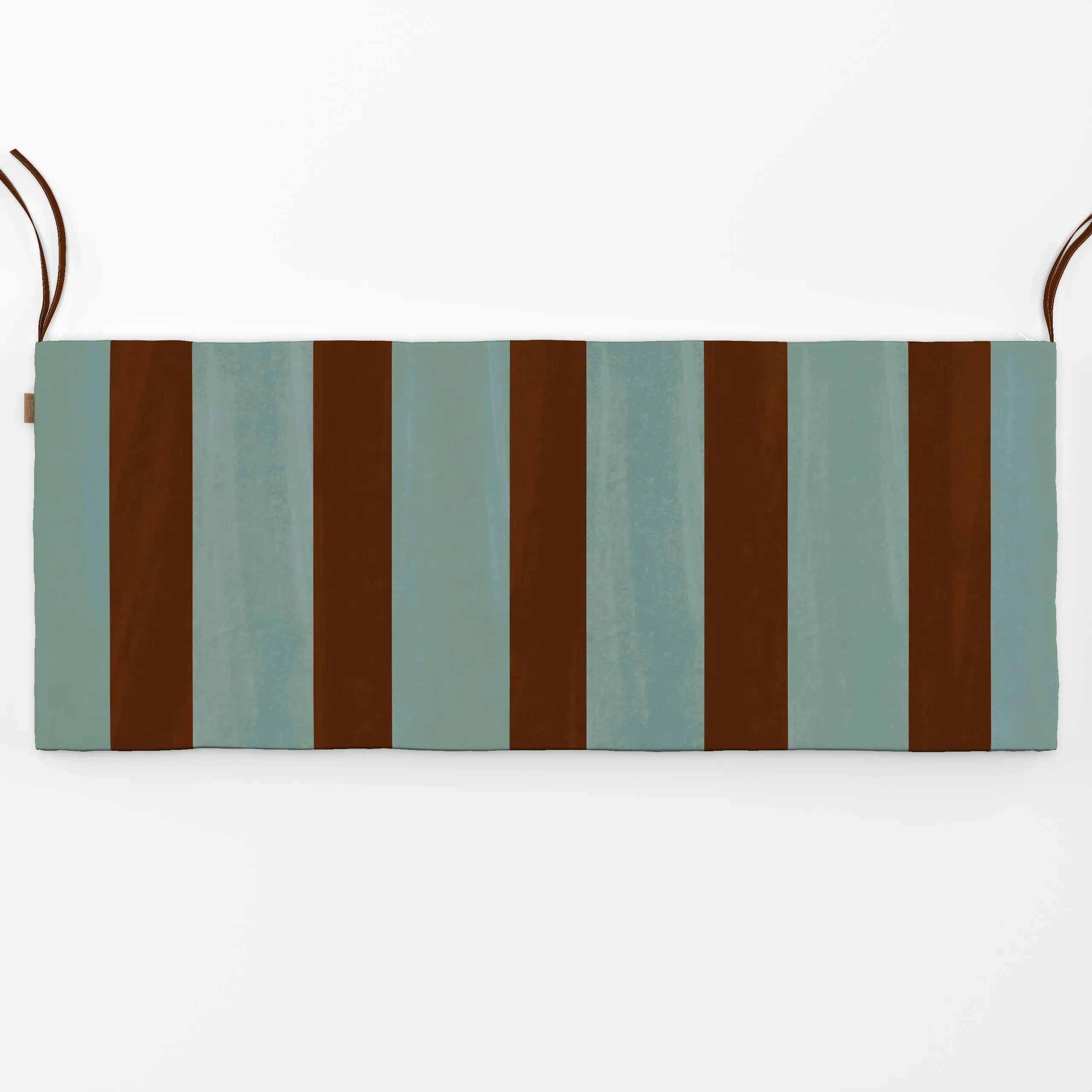 Bankauflage Nautical Stripes Teal - Sommer, Symbole & Muster - von „KunstbyStephie"; Muster, Pinselstrich, Retro, Sommer, Be...