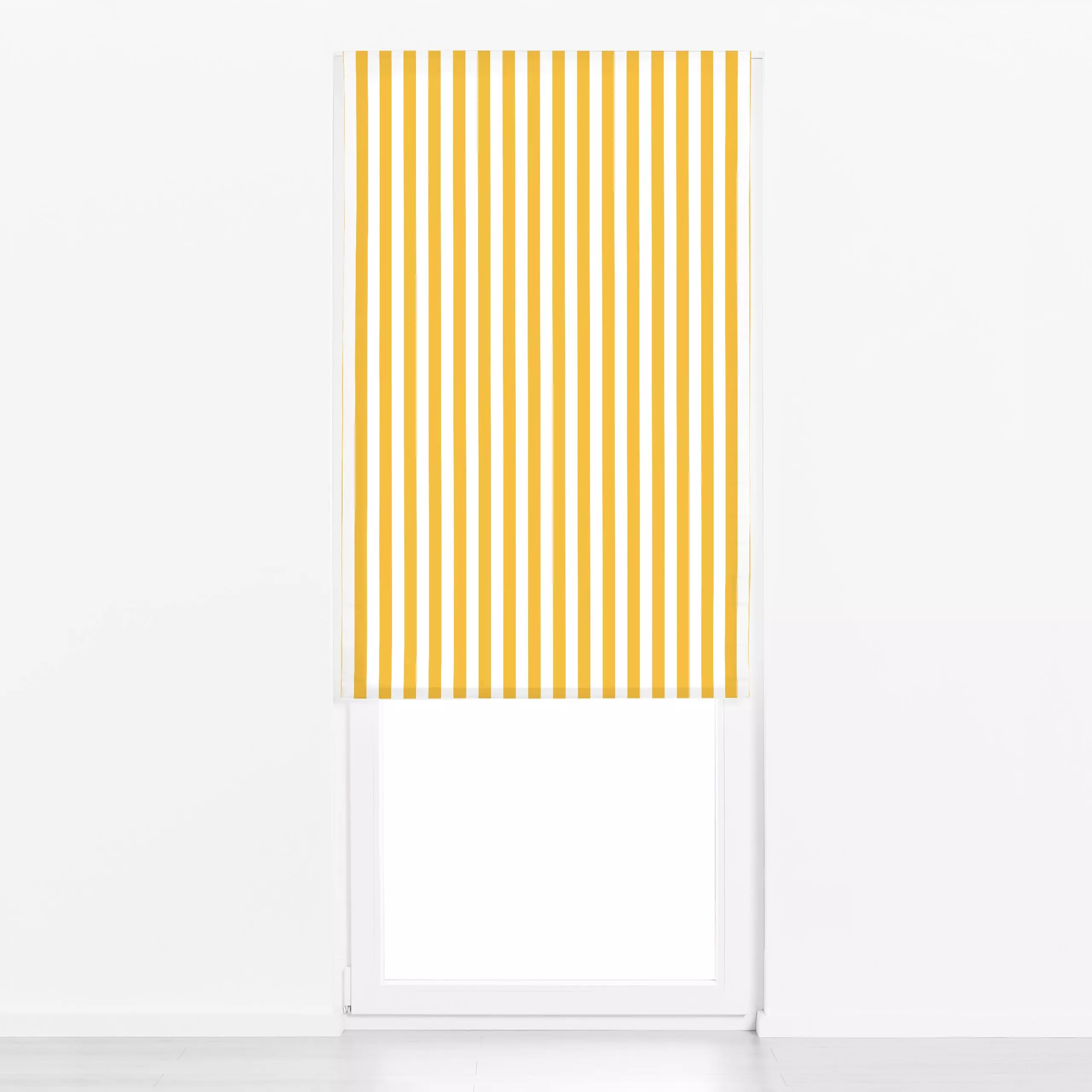 Raffrollo Stripes Coco | sonnengelb - Symbole & Muster - von „moDeern Design Studio"; Streifen, Sommer, gelb, Streifenmuster...