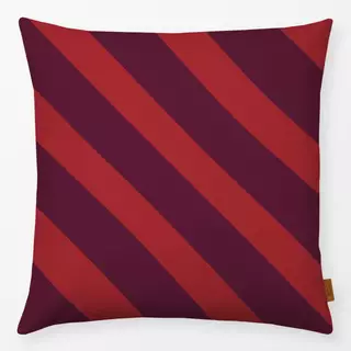 Kissen Stripes Red Berry Winter