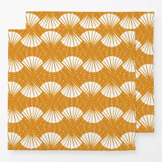 Servietten Abstract Shell allover gelb